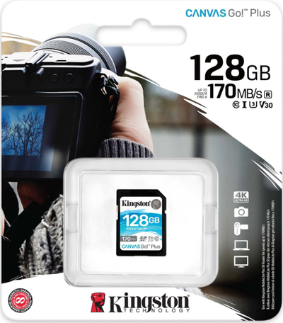 Kartë memorie Kingston Canvas React Plus SD UHS-II, Class 10, e zezë