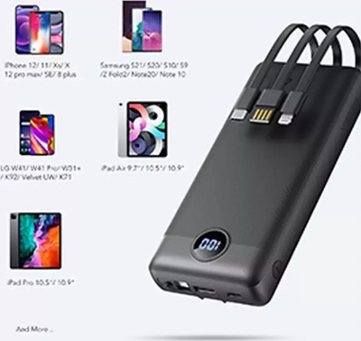 Powerbank 4kom.pl W2047, 20000mAh, ekrani LED, i zi