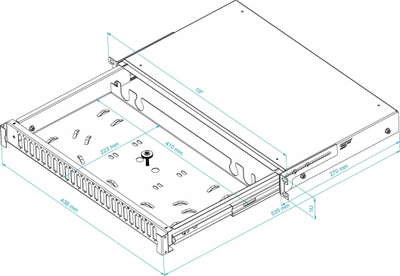 Panel optik Stalflex TFDP-19-1U-24D-SC-G, 24 porta SC, montim 19", gri