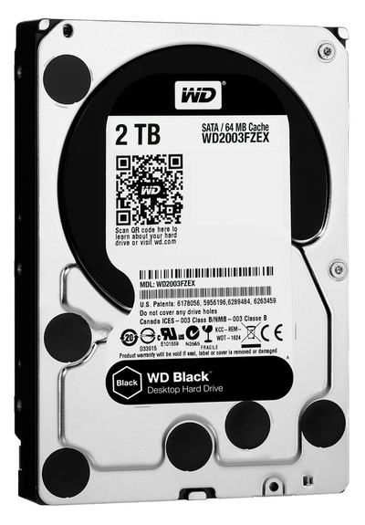 Hard Disk Western Digital WD Black, 2TB, 3.5\", 7200RPM, SATA, ngjyrë e zezë