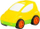 Makine lodër Baby Car, me mekanizem inercie, 9 cm, e verdhe