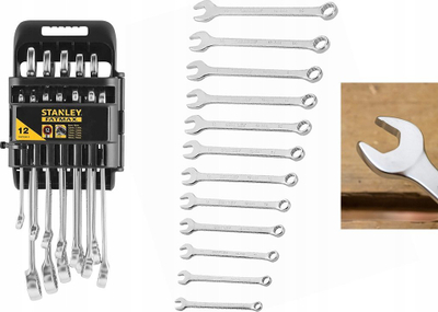 Set çelësa kombinim Stanley FMMT82, 12 copë, 8-19 mm, metal i fortë e i qëndrueshëm