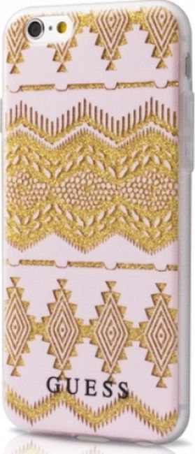 Kapak mbrojtës Guess Aztec për iPhone 7 4.7", transparent rozë