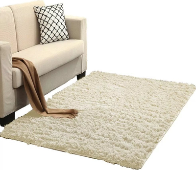 Тапет Living Room Dense Soft Plush Shaggy, 250x300 cm, долг мек плюшен, крем беж