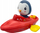 Lodër për banjo Fisher-Price Wind Up Bath Boat, me pinguin, 12m+, e kuqe