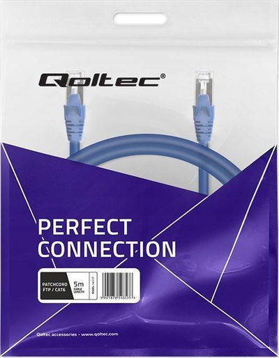 Kabllo rrjeti Qoltec Patchcord FTP CAT6, 5m, 2x RJ45, gri