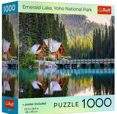 Puzzle Trefl Red Emerald Lake Yoho National Park, 1000 pjesë, shumëngjyrësh