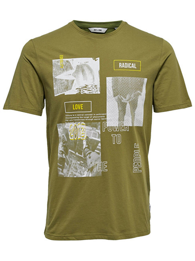 Maicë ONLY & SONS  Fabio SS Tee, e gjelbër/khaki S mOL0085-S