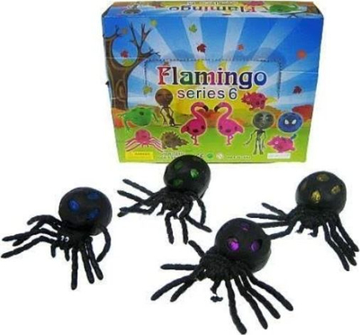 Lodër antistres merimangë Black Spider Flamingo, 10cm, e zezë