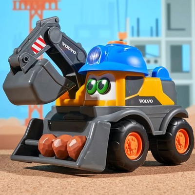 Lodër eskavator Dickie Toys Volvo Danny Digger, i motorizuar, me drita dhe tinguj, shumëngjyrësh