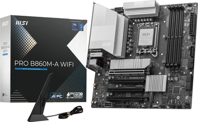 Motherboard MSI PRO B860M-A WIFI, Intel B860, LGA 1851, Micro ATX
