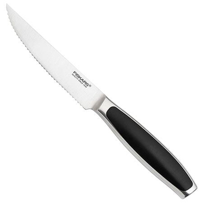 Thikë"mbretërore " Fiskars, për domate, 11 cm, zezë/argjendtë