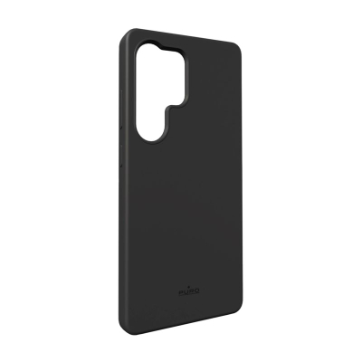 Maskë silikoni Puro për Samsung Galaxy S25 Ultra, rri fiks, shkon me karikim wireless, e zezë