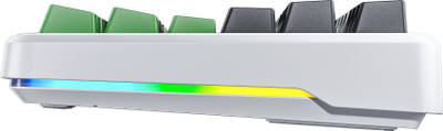 Tastierë mekanike wireless AULA F87, 75% TKL, switch Greywood, RGB, ngjyrë krem