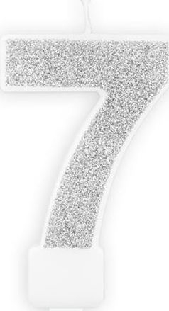 Qirinj dekorues numri 7, 7cm, i hirtë