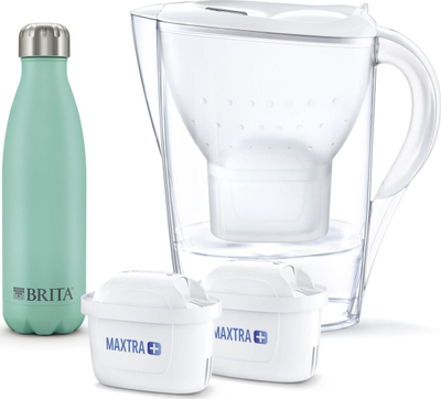 Bokall me filtër dhe shishe Brita Marella, transparente/ e gjelbër