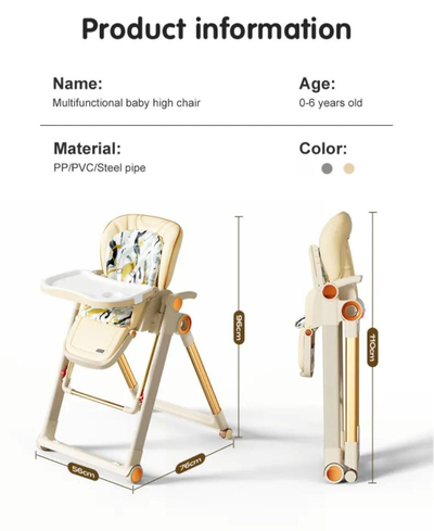 Karrige ushqimi Baby Center Melandi, +6 muaj, bezhë