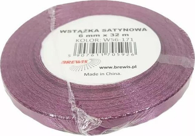 Shirit satin dekorativ Satin Ribbon, 6mm, 32m, ngjyrë kumbull