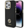 Kapak telefoni Guess Liquid Silicone 4G, për iPhone 15 Pro Max, me logo metalike, i zi