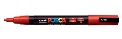 Маркер POSCA PC-3M, тенок врв, црвен