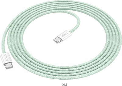 Kabllo USB-C Hoco X104, Type-C me Type-C, 60W 3A, 2 metra, jeshile