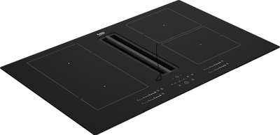 Индукциска плоча Беко HIXI 84700 UF, 80 cm, 4 зони со аспирација, црна