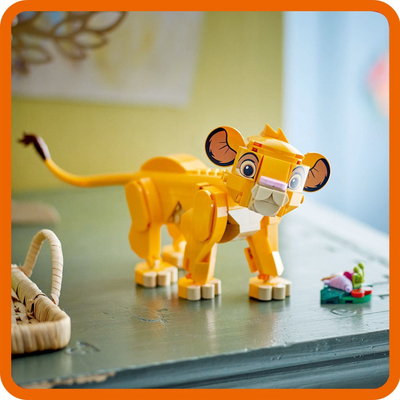 Set LEGO Disney The Lion King Simba Lion Cub 43243, figurë për ndërtim, 6+, shumëngjyrësh
