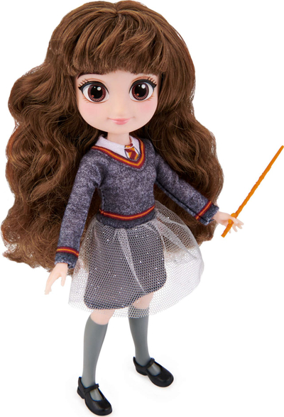 Kukull Spin Master Wizarding World Hermione, 20.5 cm, për kalamaj 5+, me shkop magjik