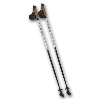 Shkopinj Nordic Walking Best Sporting me 1 pjesë, 125 cm, fibër karboni, të zinj