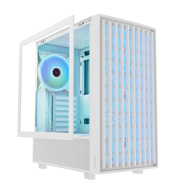 Kuti kompjuteri MODECOM Breeze ARGB Flow, Midi Tower, 4 ventilatorë 140mm, e bardhë