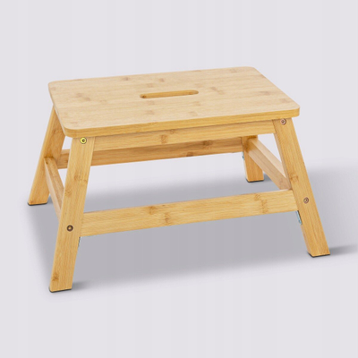 Stol shkalle bambu 1 hap, 38.5 x 26 x 25 cm, bambu natyrale