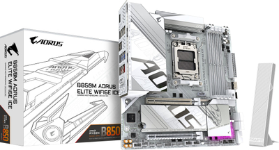 Pllakë amë Gigabyte AMD B850M AORUS ELITE ICE, Wi-Fi 6E, MATX