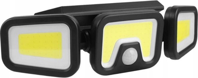 Lampë solare muri outdoor, me sensor lëvizjeje, IP65, e zezë