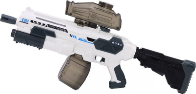 Автоматска водена пушка Leantoys M416, со батерија, електрична, бело сива