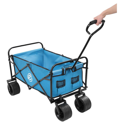 Karrocë plazhi Tourist Beach Cart Deluxe, palosëse 66x48x90cm, mban deri 100 kg, blu