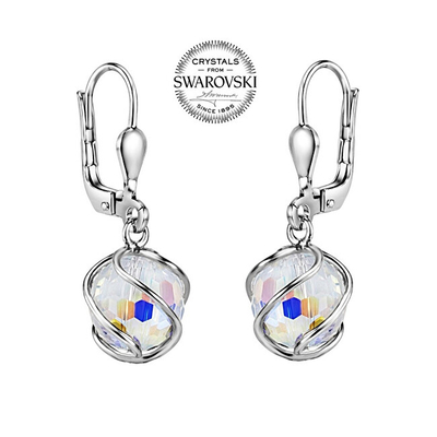 Silvego Swarovski Crystals Сребрени Обетки