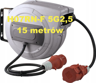 Bobinë automatike kablli CEE AS Schwabe 12649, H07RN-F 5G2,5, 15 m