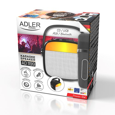 Портативен караоке звучник Adler AD 1199, SD/USB/AUX/Bluetooth