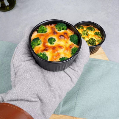 Set ramekin-ësh porcelani, 260 ml, 2 copa, të zezë