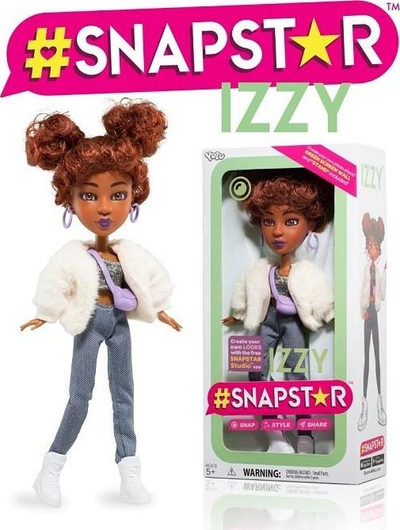 Kukull Bandai SnapStar Izzy, 23 cm, trup me nyje, shumëngjyrëshe