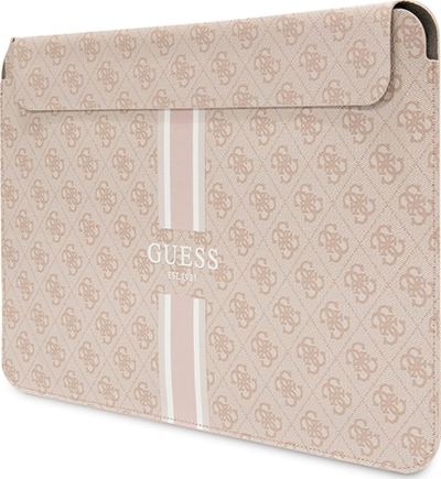 Çantë laptopi Guess GUCS14P4RPSP, 14", koleksioni 4G Printed Stripes, rozë