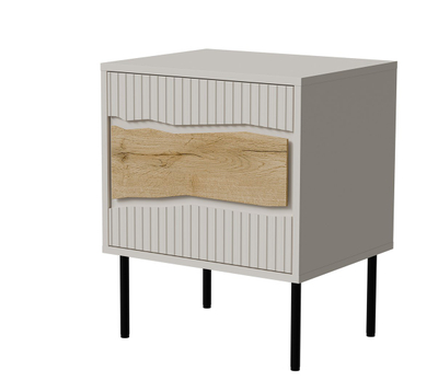 Komodinë anës shtratit Cama Meble Inserto, set 2 copë, 50x40x61.5cm, me LED, cashmere