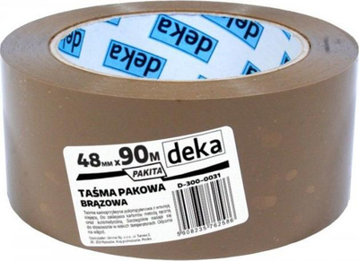 Shirit ngjitës Deka Pakita, 48mm x 90m, për paketim, ngjyrë kafe