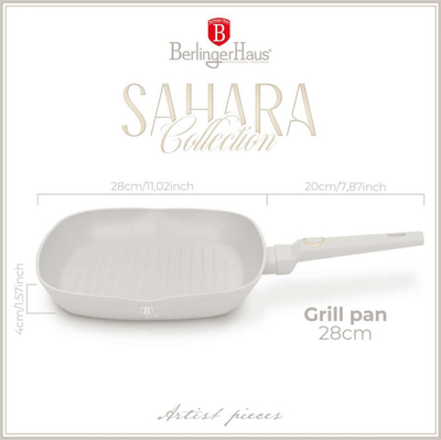 Tава скара Berlinger Haus, 28 cm, нелеплива обвивка, црна