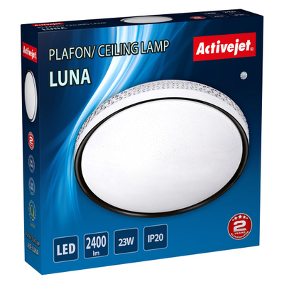 Llambë tavani Activejet LUNA, LED 23W, 4000K, e zezë e bardhë
