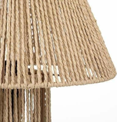 Lampë tavoline Atmosphera Boho Adria, 38cm, strukturë e endur, kafe