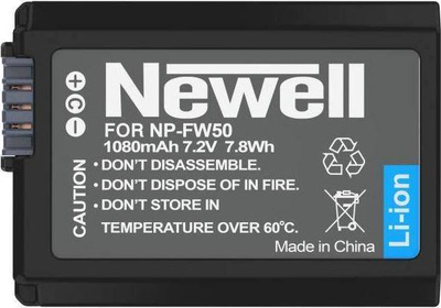 Bateri për aparat fotografik Newell NP-FW50, 1080mAh, Li-ion, e zezë