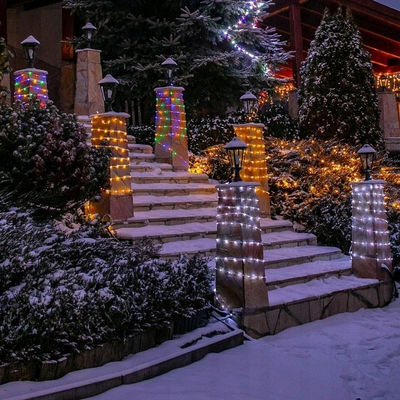 Drita dekorative Krishtlindjesh Feeric Lights and Christmas, 200 LED, shumëngjyrëshe