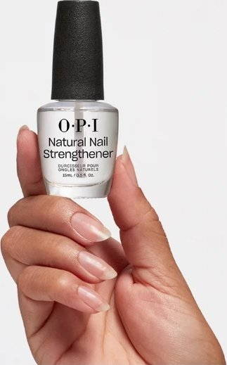 Зацврстувач за нокти OPI Natural Nail Strengthener, третман со витамини, проѕирен