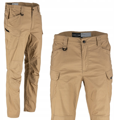 Pantallona pune cargo Lahti Pro, slim fit, streç, bezhë
